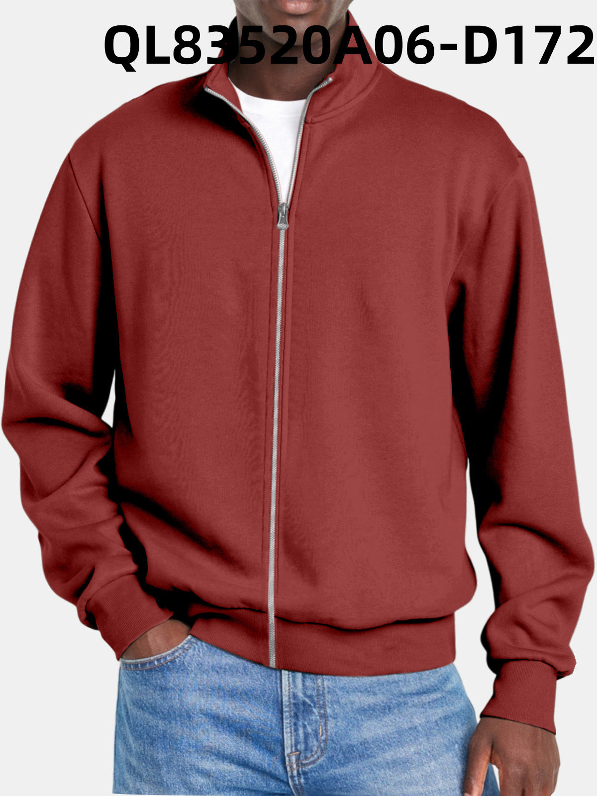 Herre Jakke Med Full Dragkedja