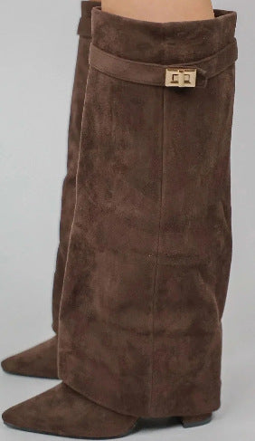 Kvinne Hæler Elegant Blokk Hæl PU