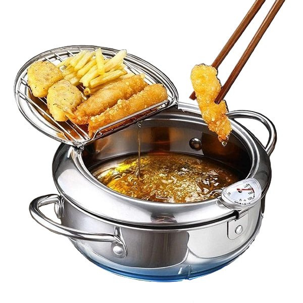 Profesjonell Fryer i Rustfritt Stål med Lokksil 0