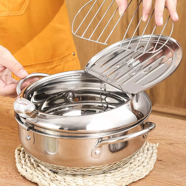 Profesjonell Fryer i Rustfritt Stål med Lokksil 2