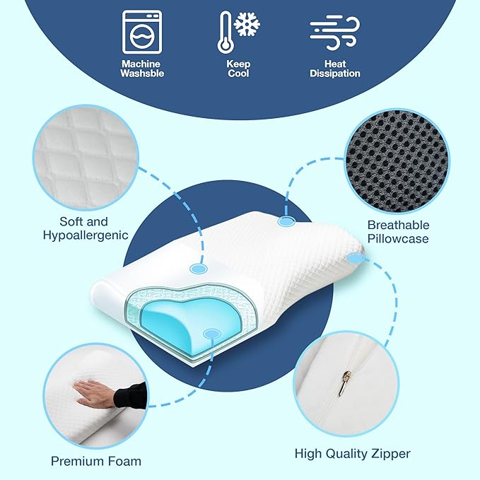Pute for Søvn med Ergonomisk Design 3
