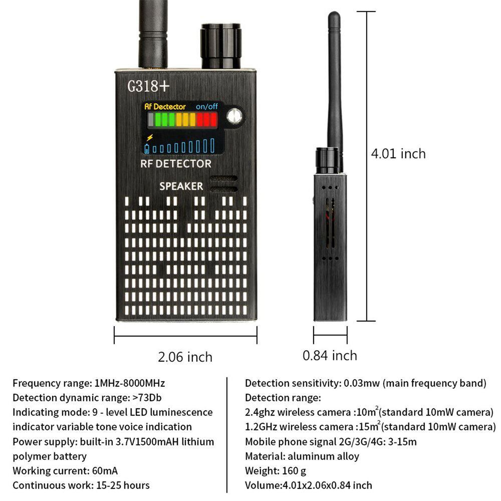 RF Signal Detektor for Spionasje - Kompakt og Effektiv 3