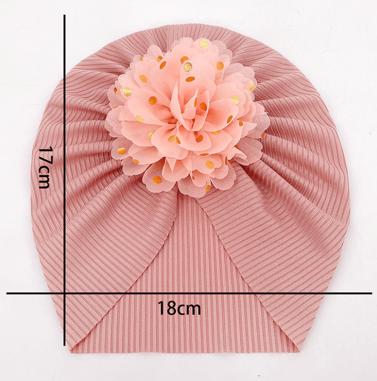 Ruffle Top Baby Turban Hat