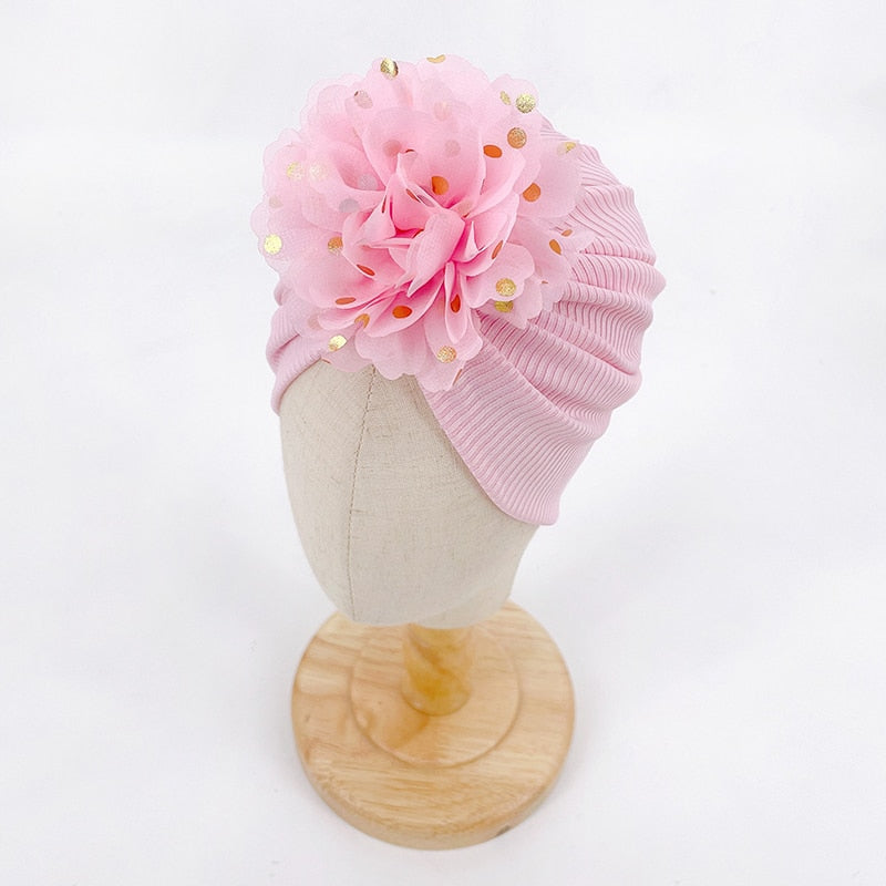 Ruffle Top Baby Turban Hat