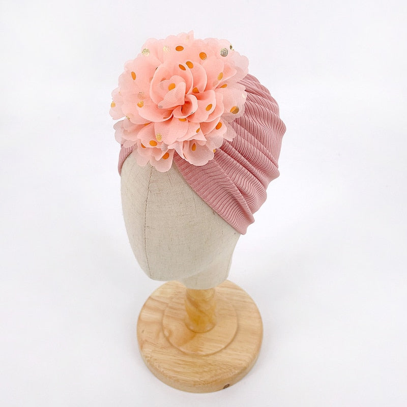 Ruffle Top Baby Turban Hat