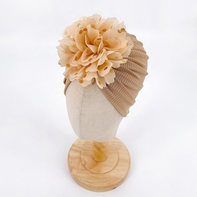 Ruffle Top Baby Turban Hat