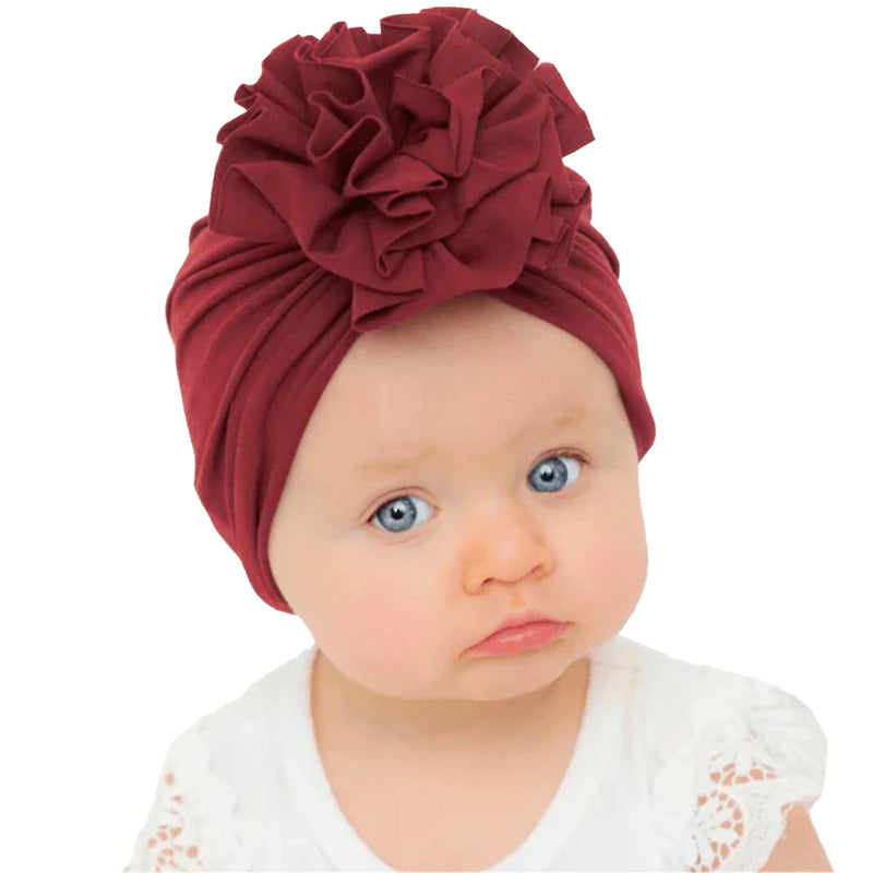 Ruffle Top Baby Turban Hat