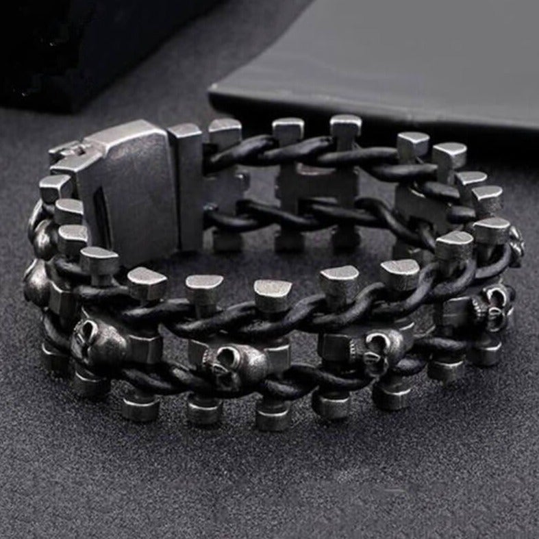 Skeleton Biker'S Armbånd
