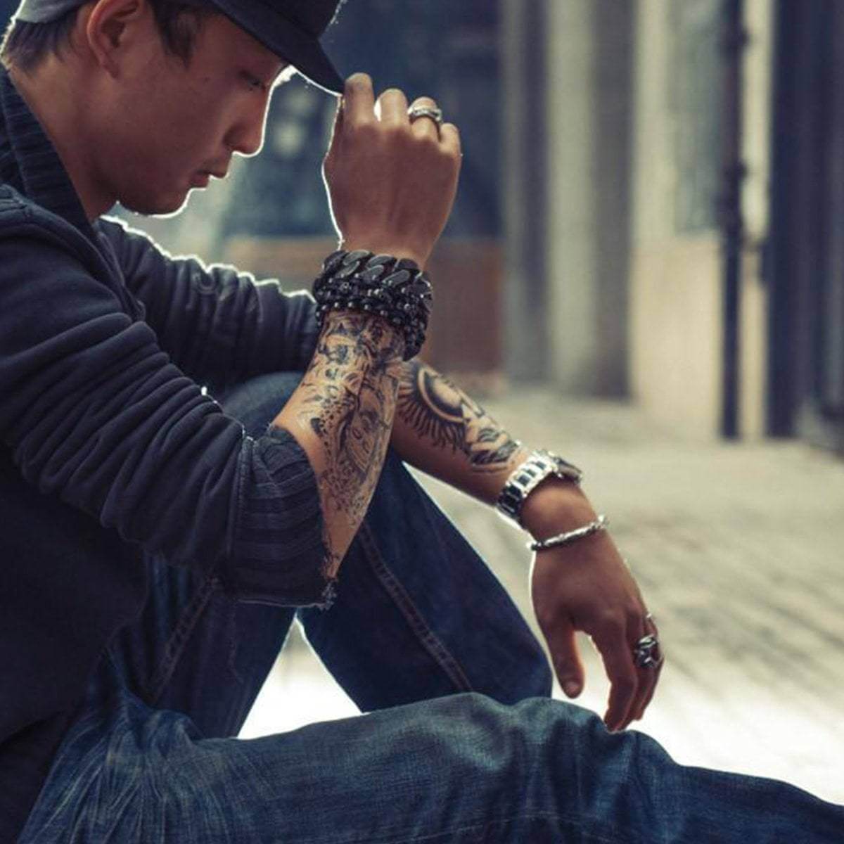 Skeleton Biker'S Armbånd