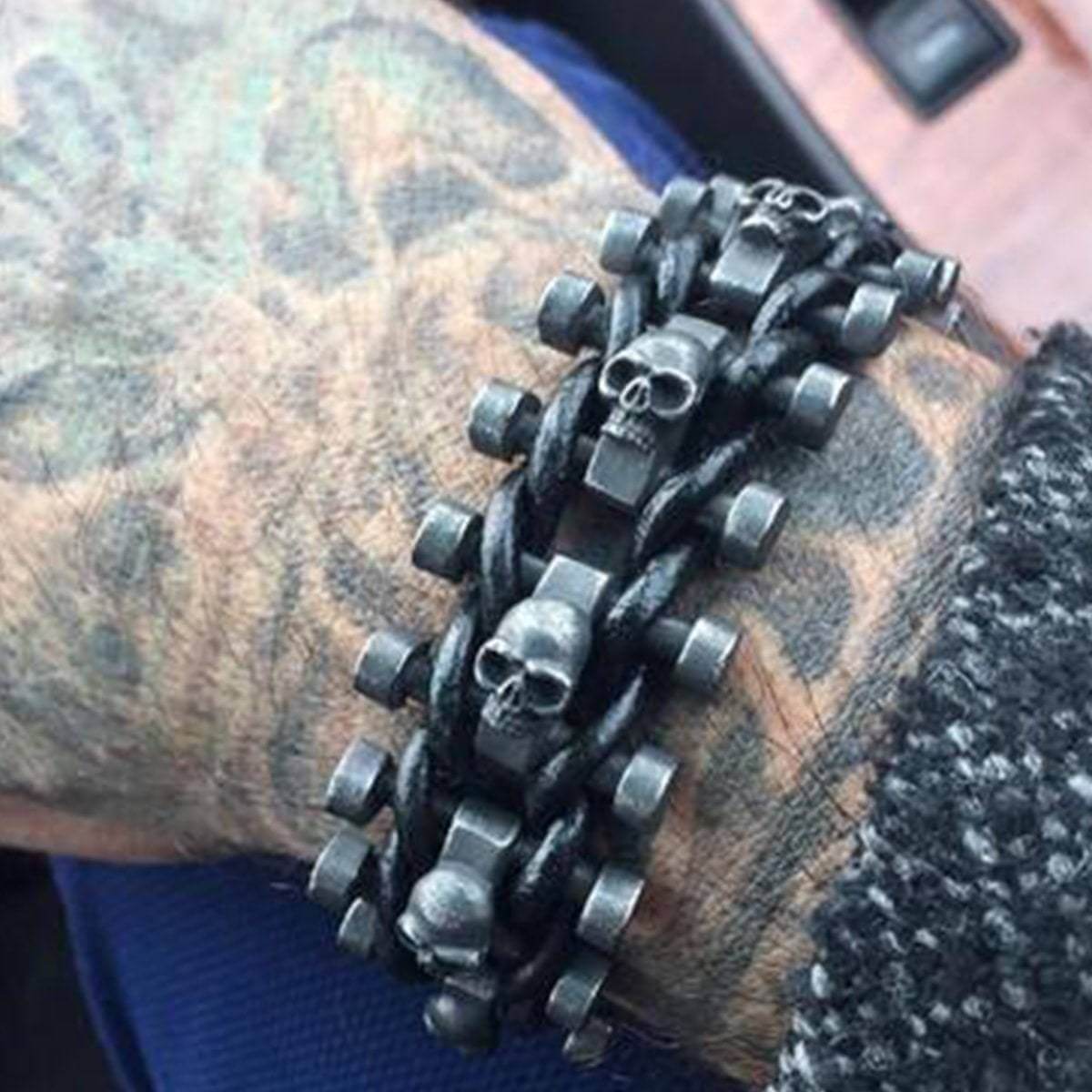 Skeleton Biker'S Armbånd