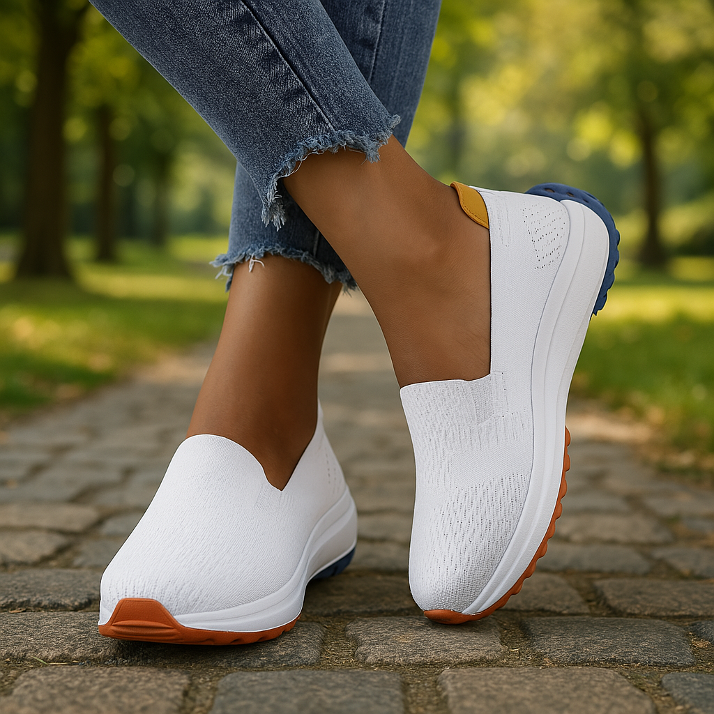 Sko Dame Lær Komfortabel Snøring Gummisåle 3