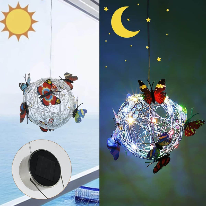 Solar Opplyst Mesh Sommerfugl Orb