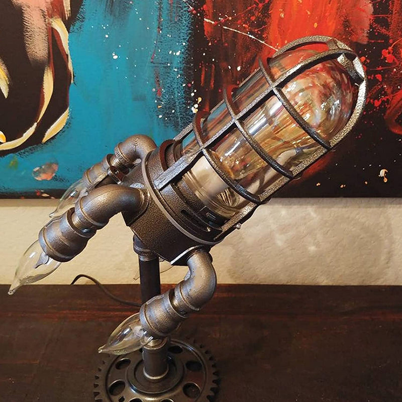 Steampunk rakettlampe