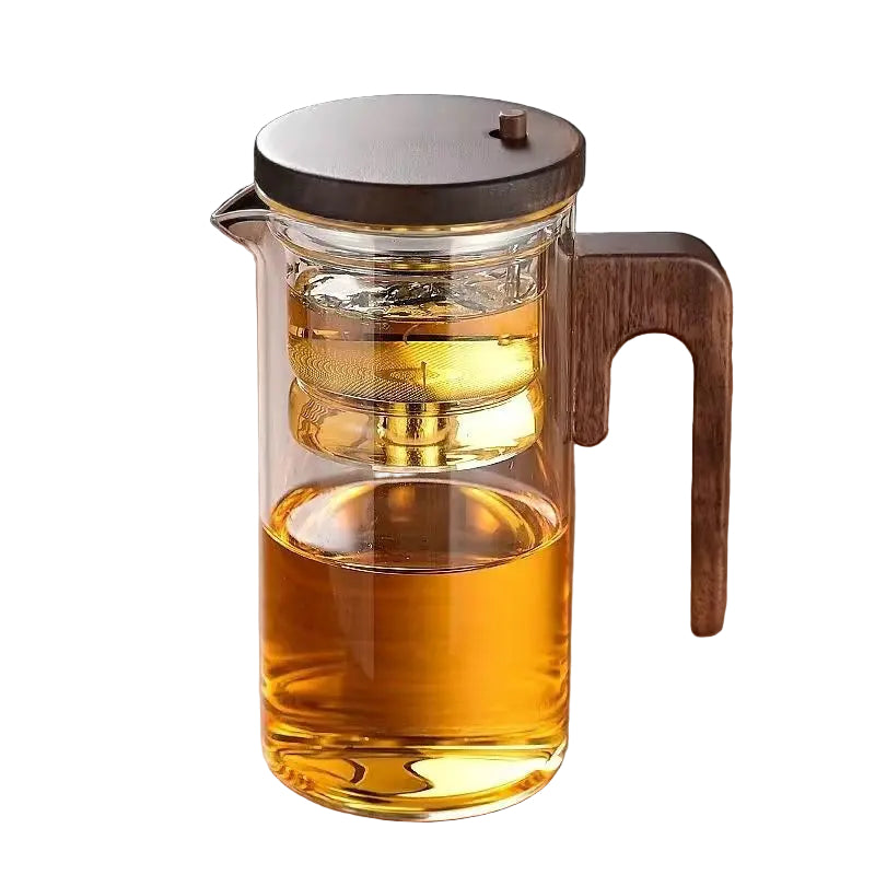 Te-kanne med infuser i glass - kreativ design for løs te 0
