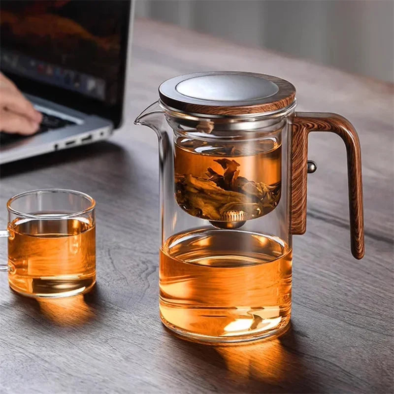 Te-kanne med infuser i glass - kreativ design for løs te 2