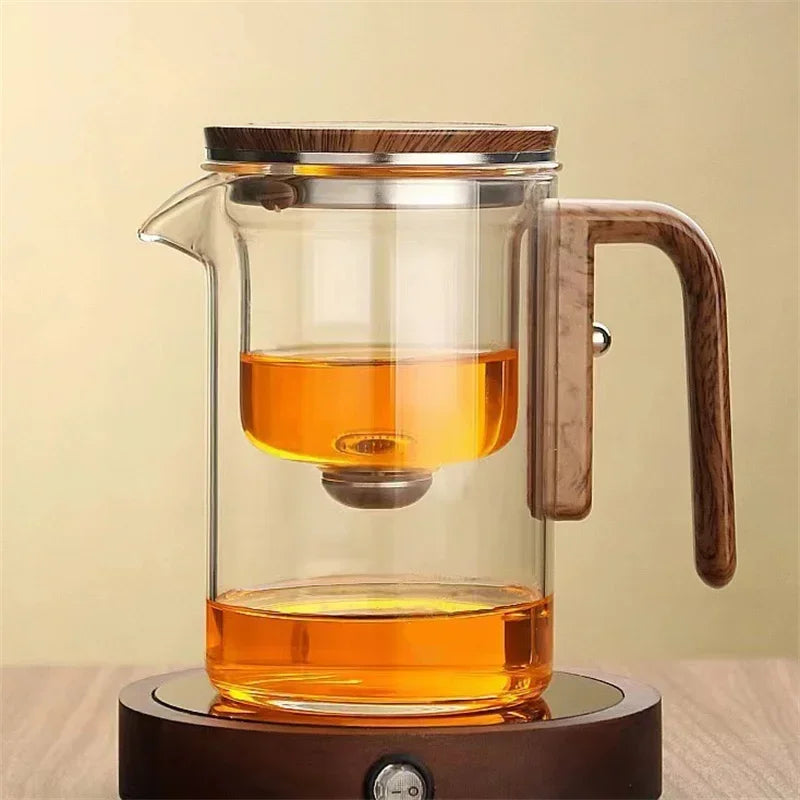 Te-kanne med infuser i glass - kreativ design for løs te 4