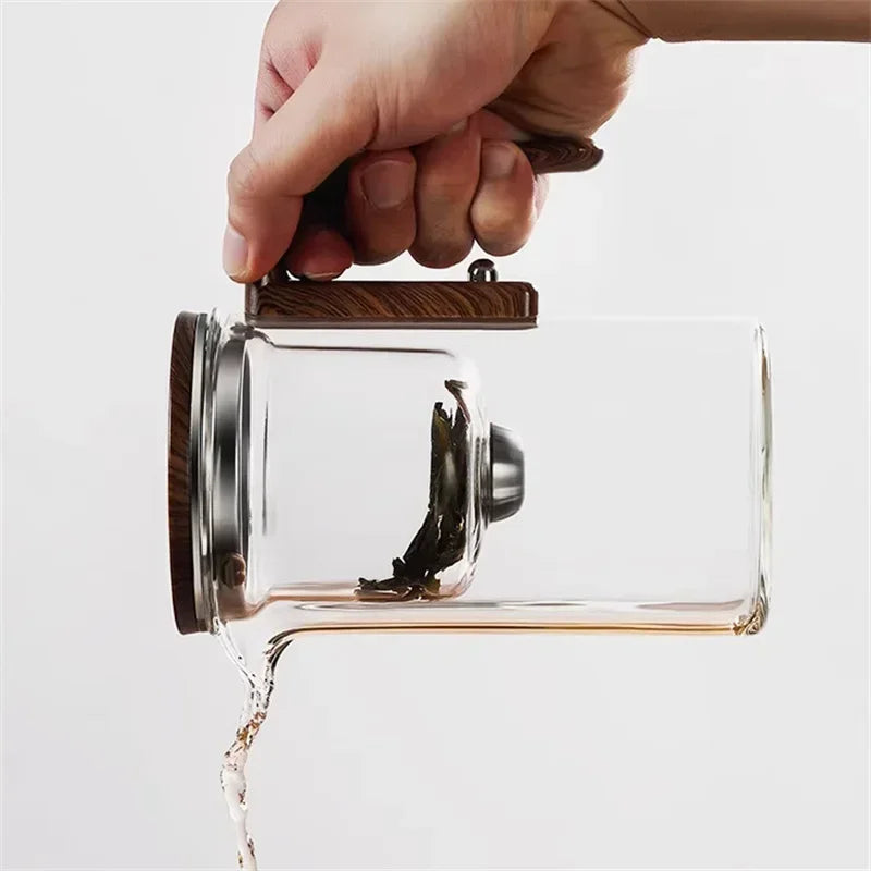Te-kanne med infuser i glass - kreativ design for løs te 7