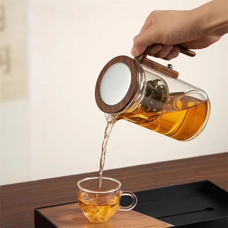 Te-kanne med infuser i glass - kreativ design for løs te 8