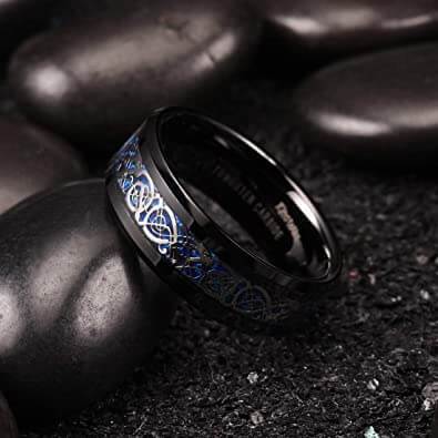 Titan stål Dragon Rings