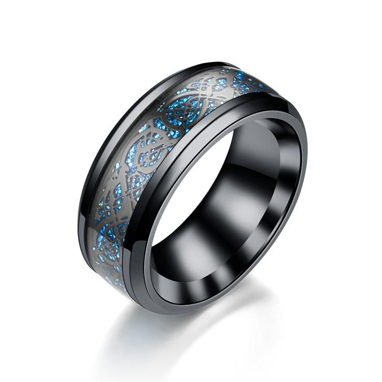 Titan stål Dragon Rings