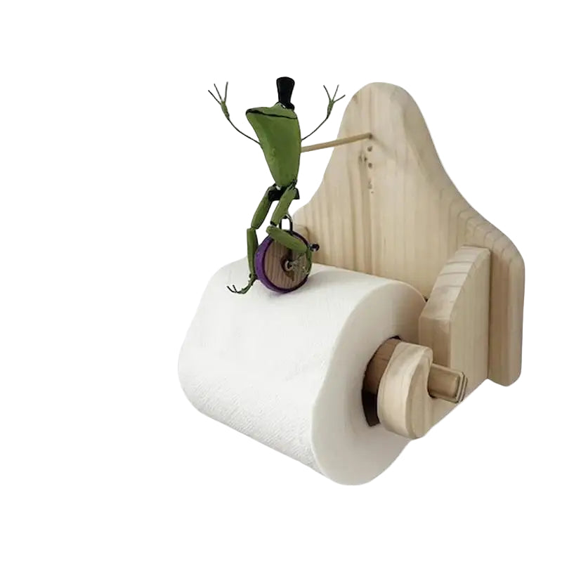 Toalettpapirholder med Frosk og Sykkel for Badet 3