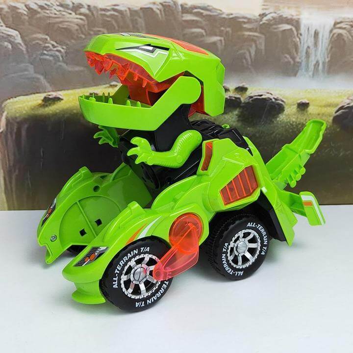 Transformerende Dinosaur Led-Bil