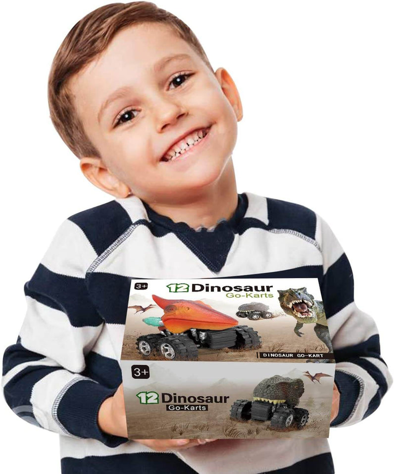 Trekk Tilbake Dinosaur Mini Car (6 Stk)