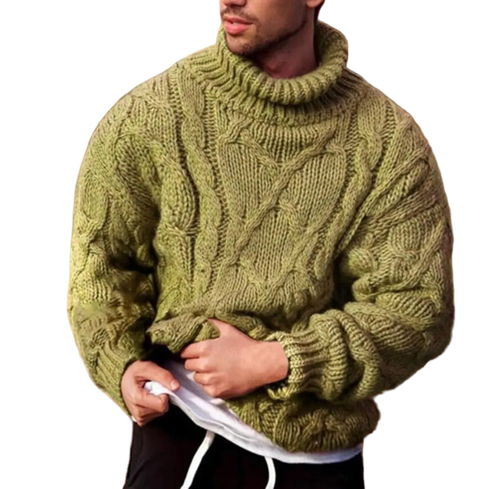 Ullgenser Herre Turtleneck Flätet Design 0