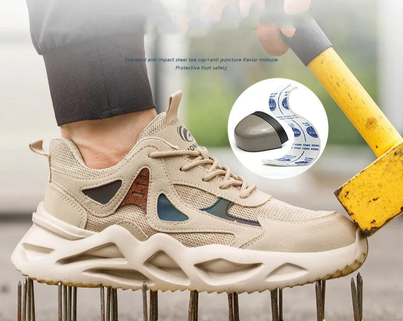 Unisex Arbeidssko med Stål Tå og Pustende Design 1