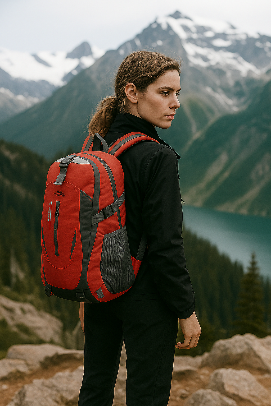 Unisex Ryggsekk Vanntett Sporty Design Med Flere Lommer 2