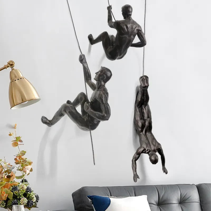 Veggdekorasjon Klatrende Figur Sett for Kreativ Innredning 5