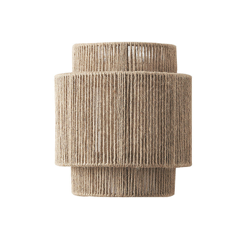 Vegglampe i Rattan med Bohemsk Stil 3