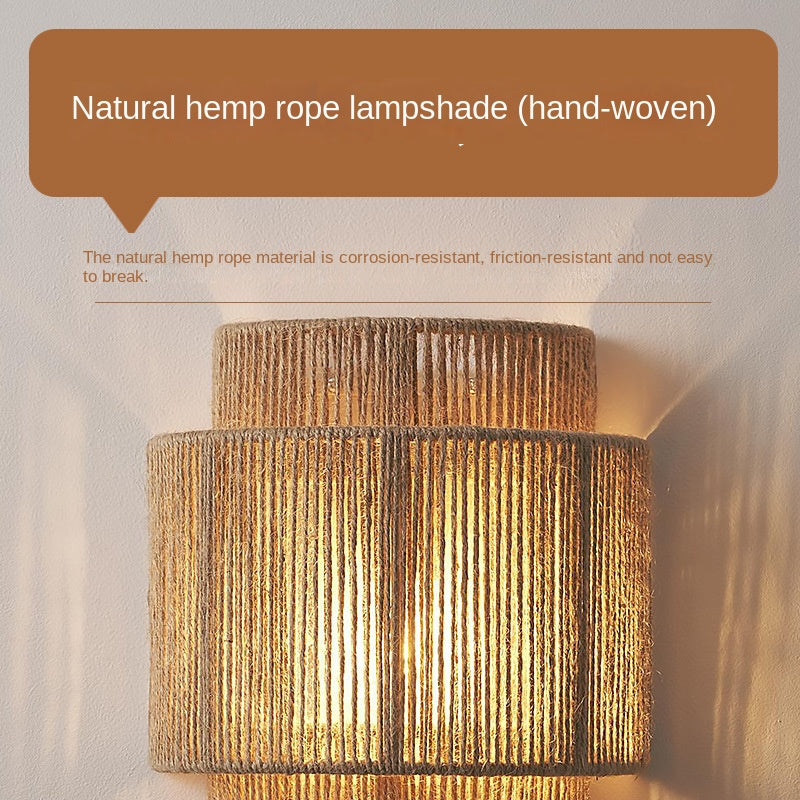 Vegglampe i Rattan med Bohemsk Stil 5