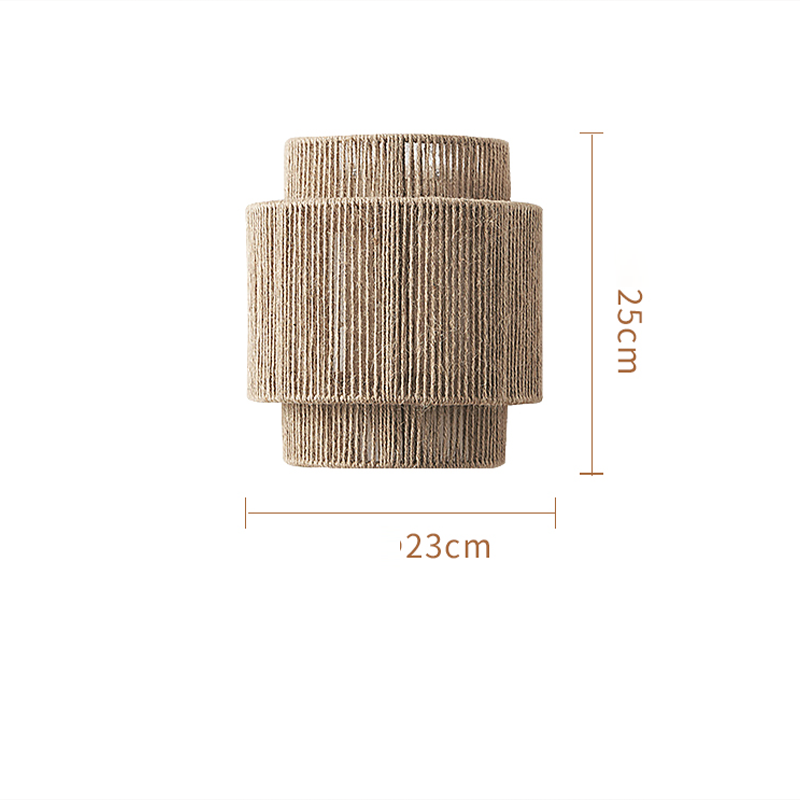 Vegglampe i Rattan med Bohemsk Stil 6