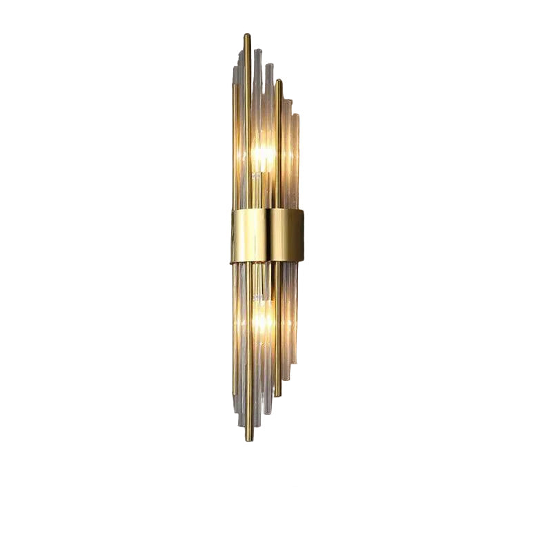 Vegglampe med Krystall og Gull Detaljer 0