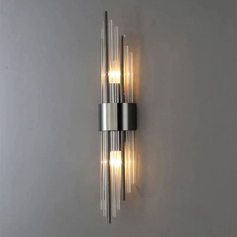 Vegglampe med Krystall og Gull Detaljer 5
