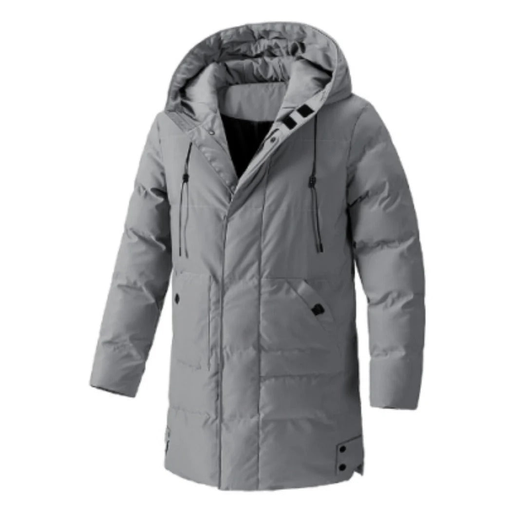 Vinterjakke Herre Vannavstøtende Isolert Kviltet med Hette 0
