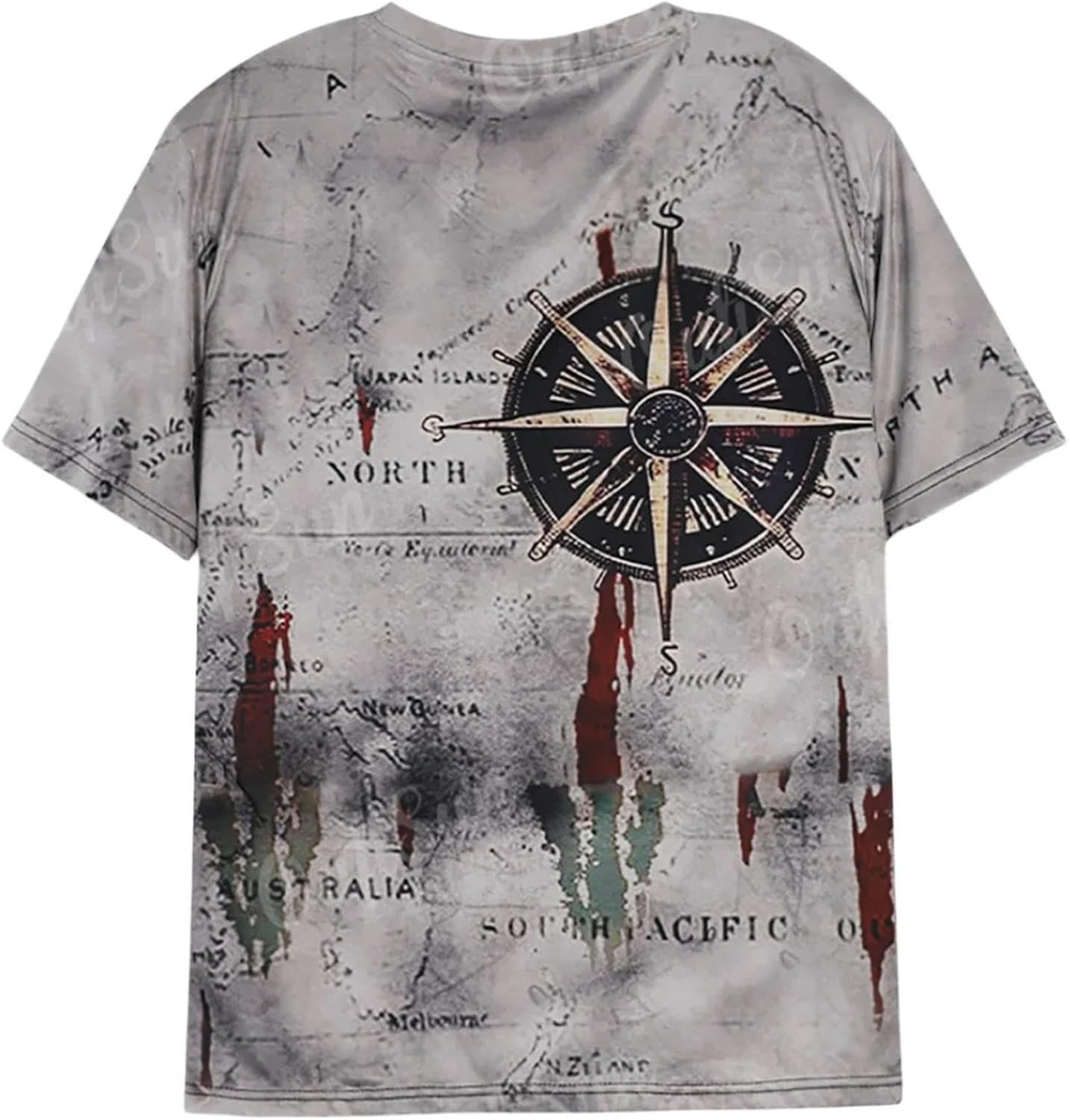 Vintage kompass-T-skjorte for menn