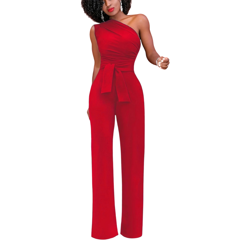 Bodycon-jumpsuit med én skulder