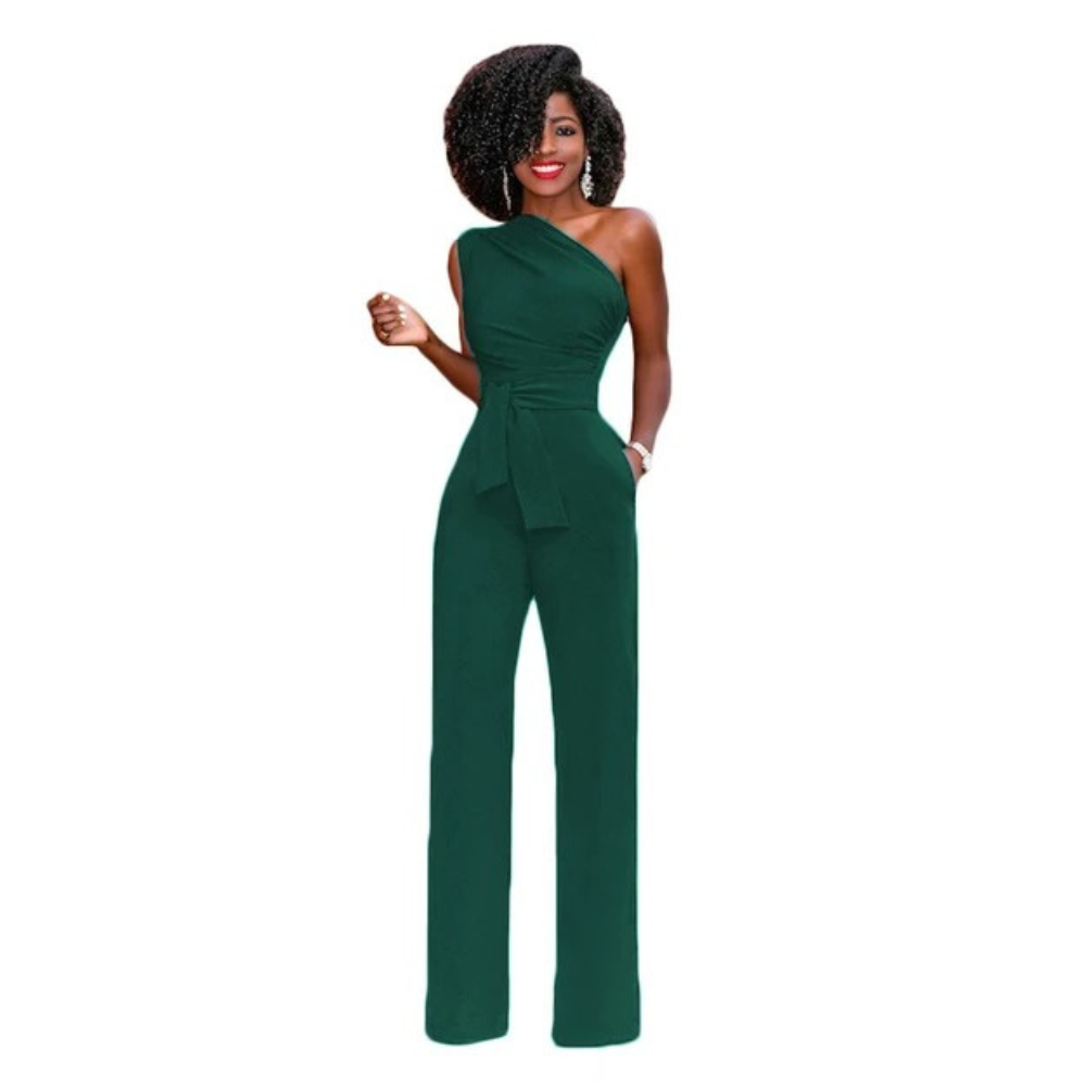 Bodycon-jumpsuit med én skulder