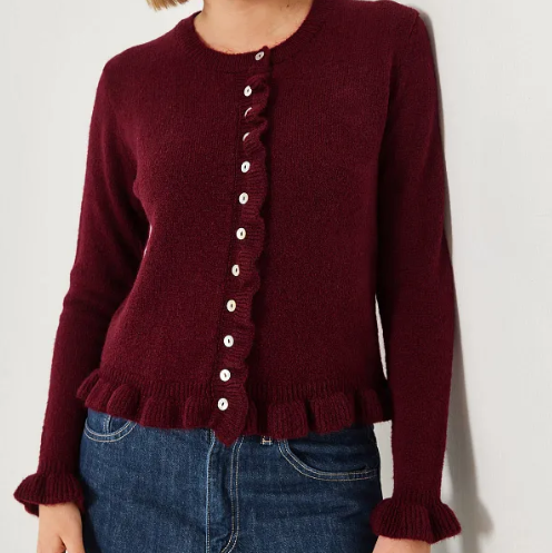 Teksturert strikket cardigan for kvinner