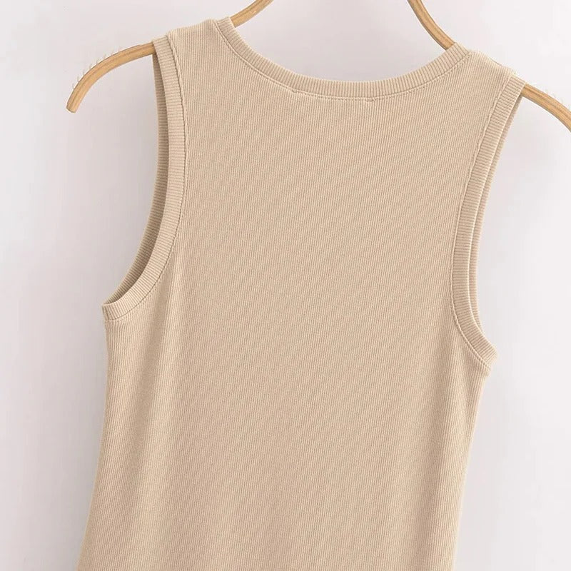 Elegant maxi-kjole uten ermer for kvinner