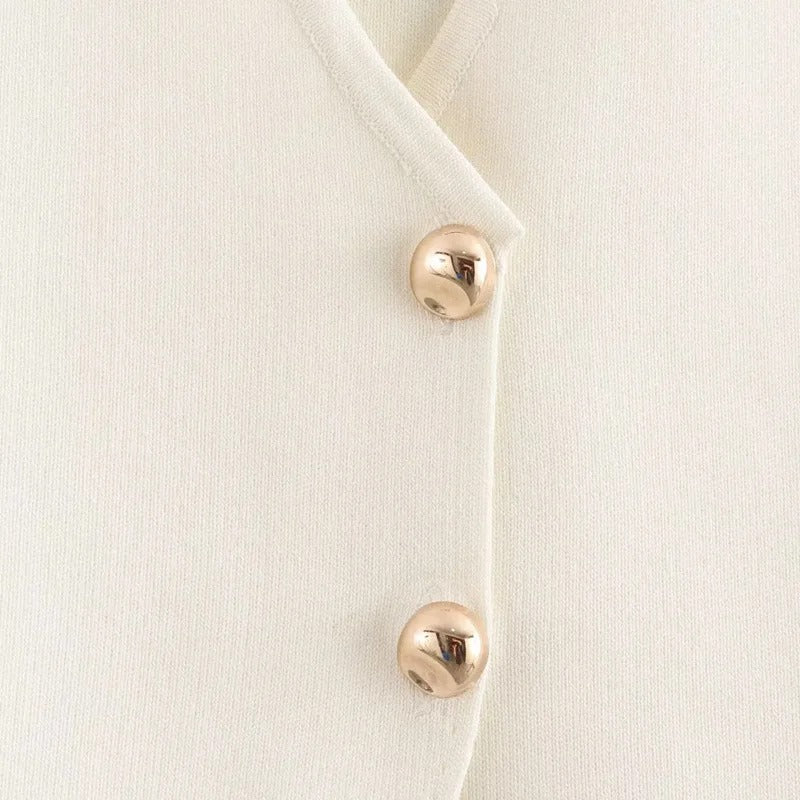 Strikket ermeløs tanktopp for kvinner