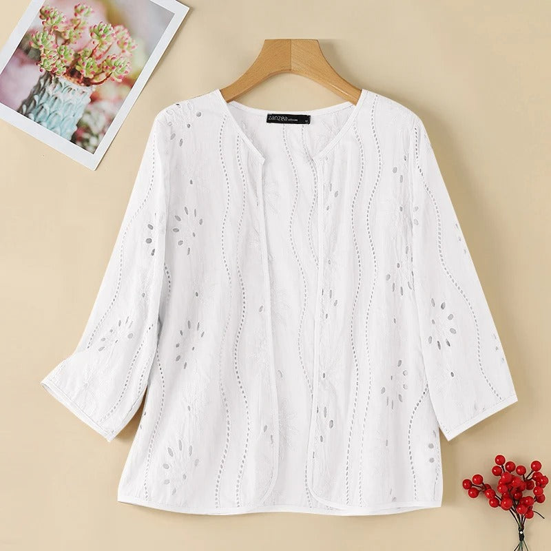 Brodert Hollow Out Vest for kvinner