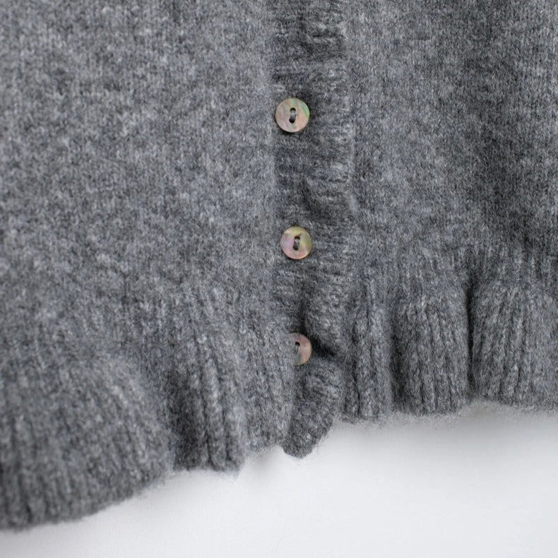 Teksturert strikket cardigan for kvinner
