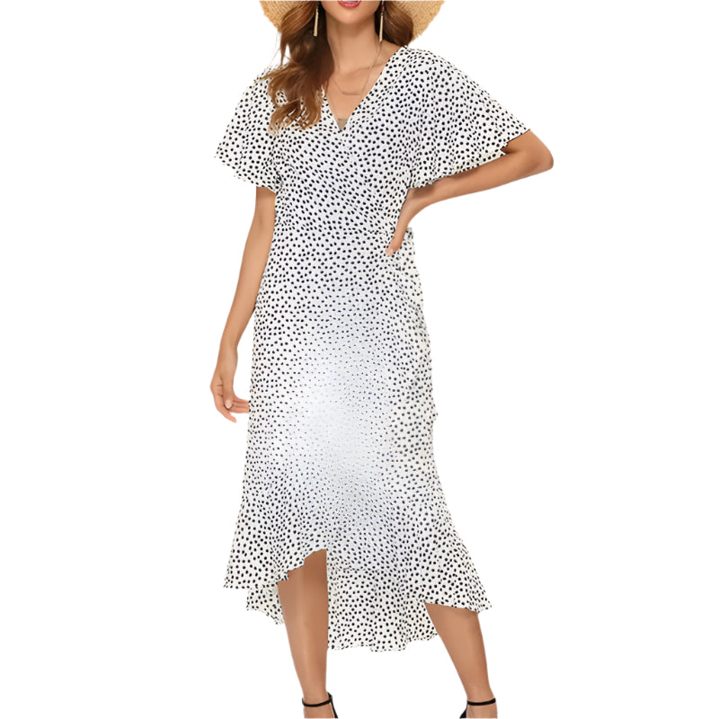 Blomster Boho Chiffon Maxikjole for kvinner