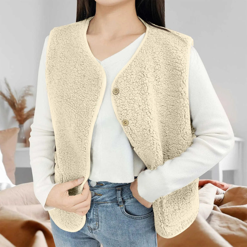 Plysjfleecevest for kvinner