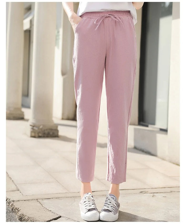 Haremsbukser med elastisk midje for kvinner