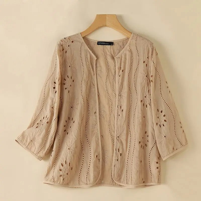 Brodert Hollow Out Vest for kvinner