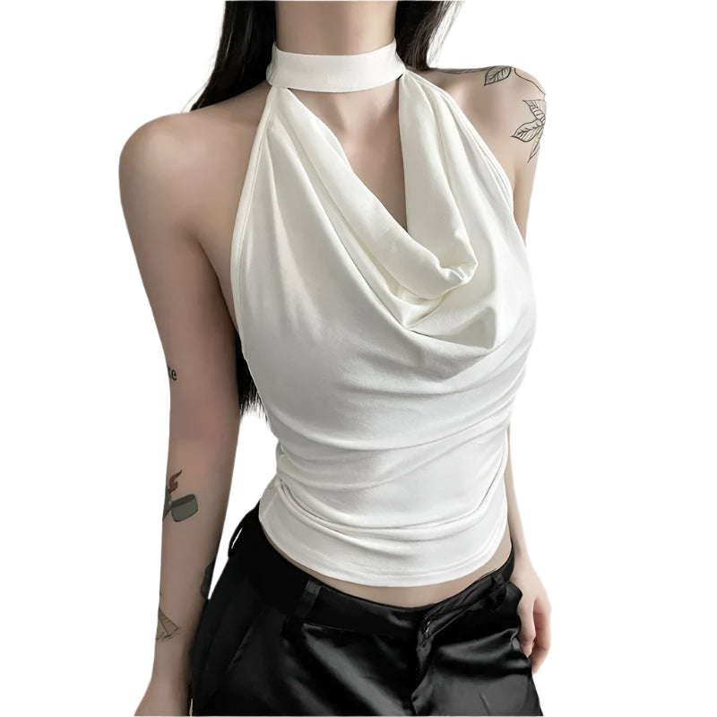 Casual halterneck-top for kvinner